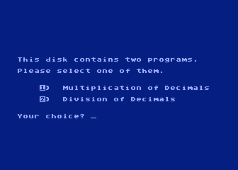 Success with Math - Decimals - Multiplication and Division atari screenshot