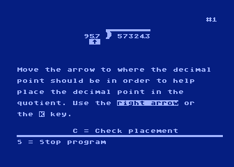 Success with Math - Decimals - Multiplication and Division atari screenshot