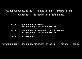 Success with Math - Fractions - Addition and Subtraction atari screenshot