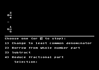 Success with Math - Fractions - Addition and Subtraction atari screenshot
