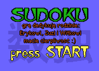 Sudoku atari screenshot