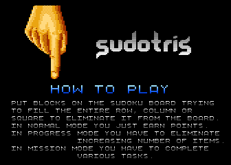 Sudotris atari screenshot