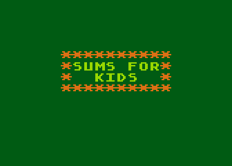 Sums for Kids atari screenshot