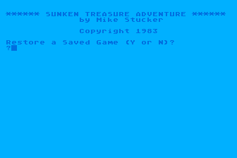Sunken Treasure atari screenshot