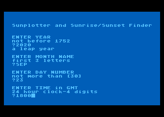 Sunplotter atari screenshot