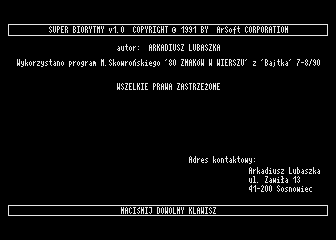 Super Biorytmy atari screenshot