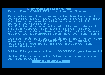 Super-Skat atari screenshot