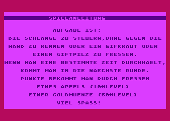 Super-Snake atari screenshot