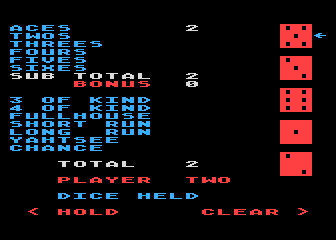 Super Yahtsee atari screenshot