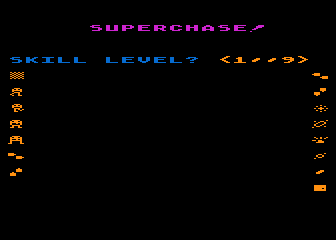 Superchase! atari screenshot