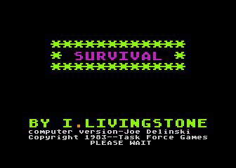 Survival atari screenshot