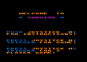 Survive atari screenshot