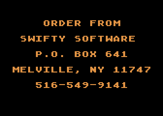 Swifty Utilities atari screenshot