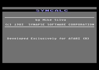 SynCalc atari screenshot