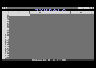 SynCalc atari screenshot