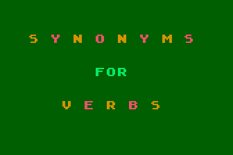 Synonyms for Verbs atari screenshot