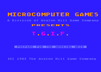 TGIF atari screenshot