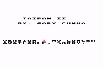 Taipan II atari screenshot