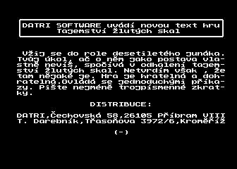 Tajemstvi Zlutych Skal atari screenshot