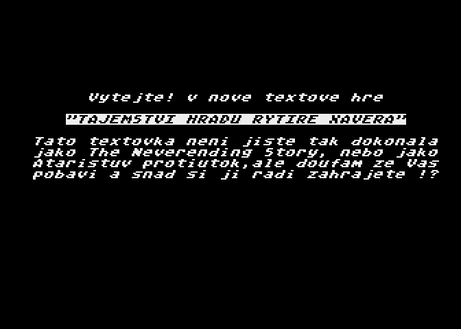 Tajemství Hradu Rytíre Xavera atari screenshot