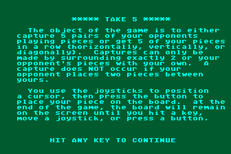 Take-5 atari screenshot