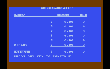 Talking Home Inventory atari screenshot