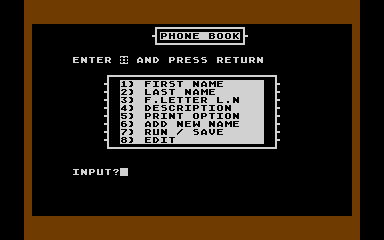 Talking Phonebook atari screenshot