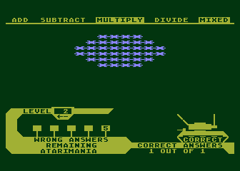 Tank Math atari screenshot
