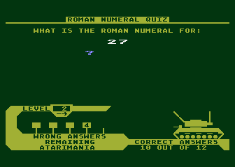 Tank Math atari screenshot