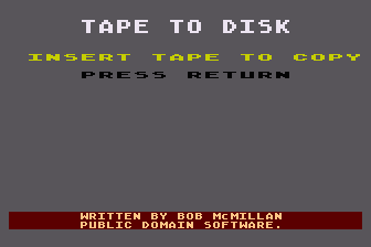 Tape to Disk — screenshot 1