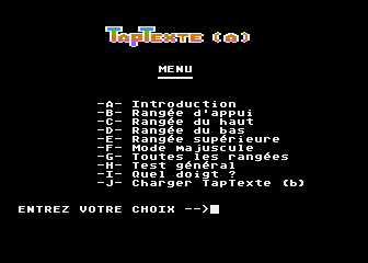 TapTexte atari screenshot