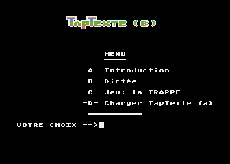TapTexte atari screenshot
