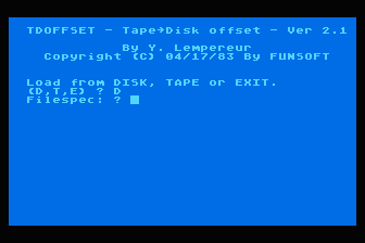 TDOFFSET — screenshot 1