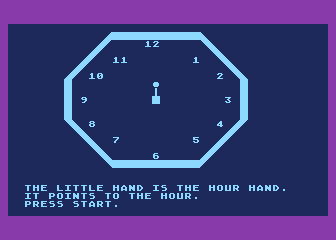 Telling Time atari screenshot