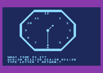 Telling Time - Hours of the Day atari screenshot