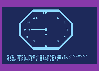 Telling Time - Minutes in an Hour atari screenshot