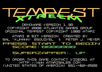 Tempest Xtreem atari screenshot