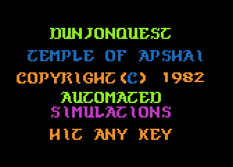 Dunjonquest - Temple of Apshai atari screenshot