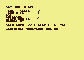 Dunjonquest - Temple of Apshai atari screenshot