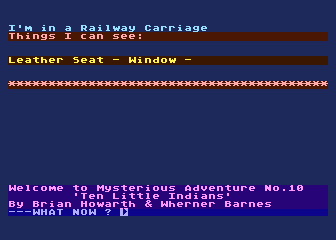 Mysterious Adventure No. 10 - Ten Little Indians atari screenshot