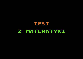 Test z Matematyki atari screenshot