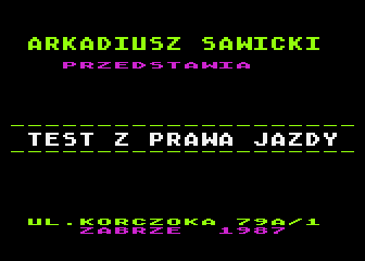 Test z Prawa Jazdy atari screenshot