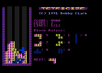 Tetricize atari screenshot