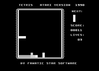Tetris atari screenshot