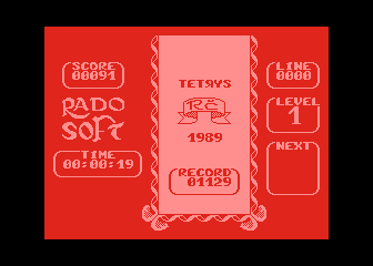 Tetris atari screenshot