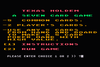 Texas Holdem Poker atari screenshot