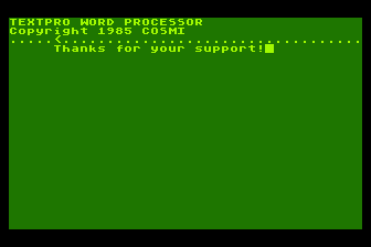 Text-Pro II / Data-Pro II atari screenshot