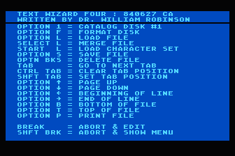 Text Wizard IV atari screenshot