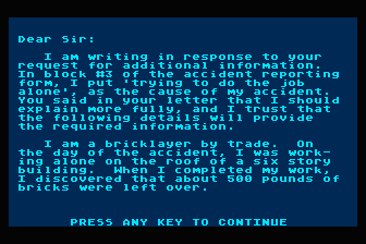 Accident (The) atari screenshot