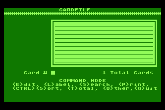 Alog Cardfile (The) atari screenshot